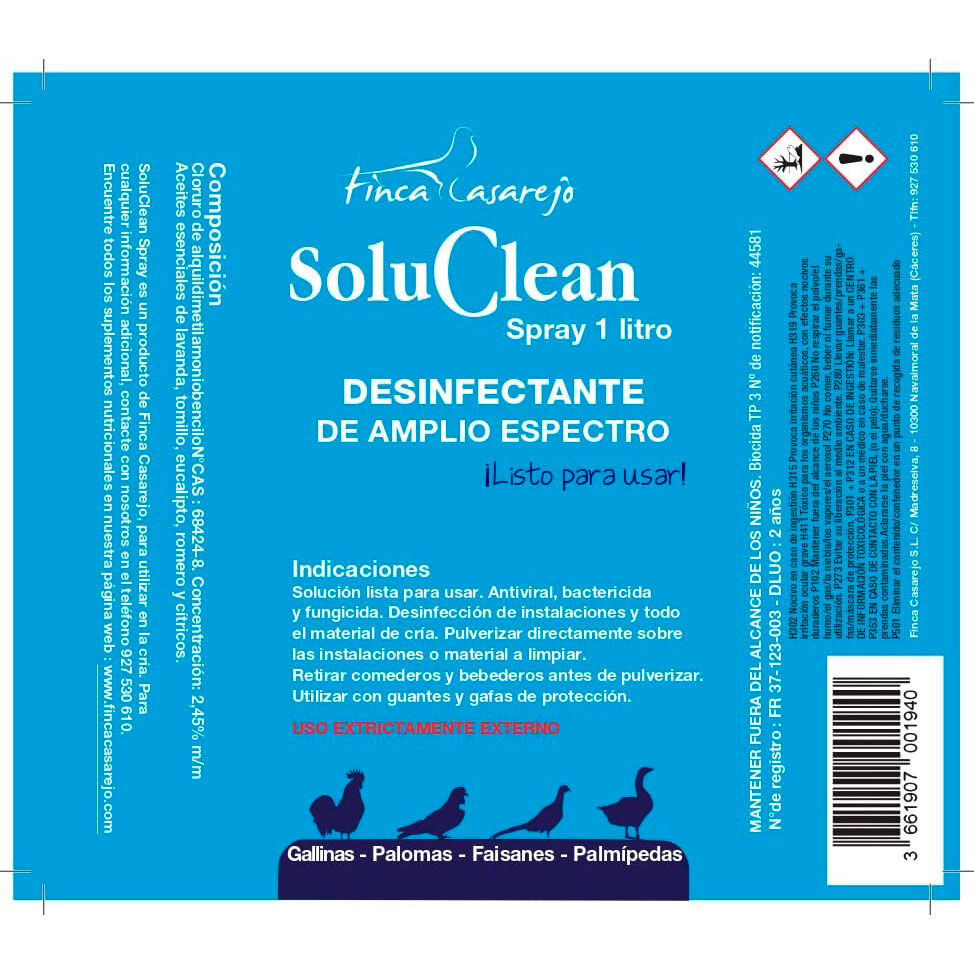 Finca casarejo soluclean spray natural desinfecta instalaciones para instalaciones de animales, , large Imagen numero 3